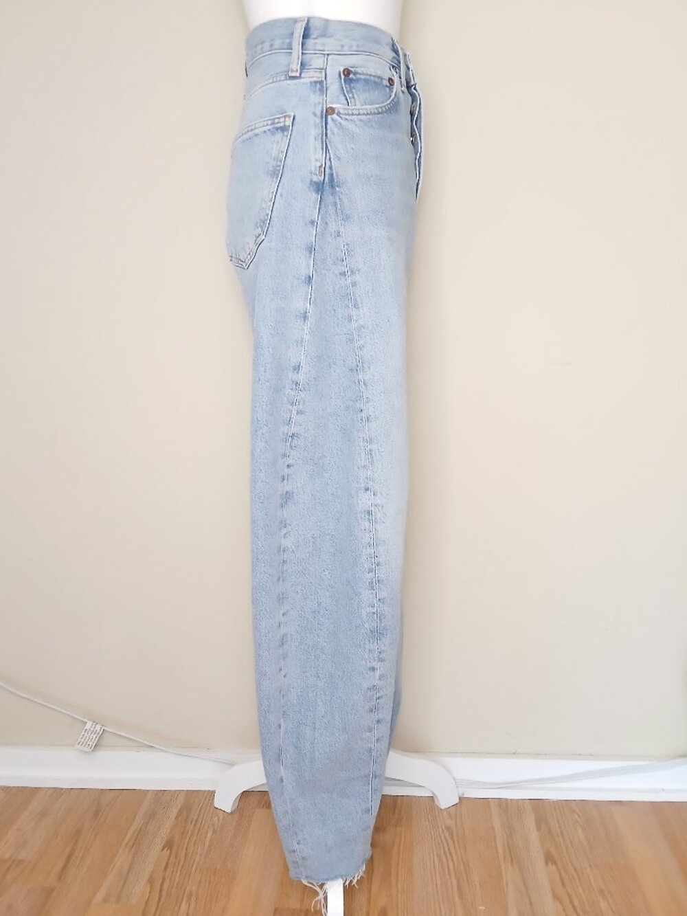 AGOLDE Luna Pieced/High Rise Tapered Jeans Size 24 - Picture 4 of 8